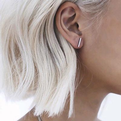 1Pair T Bar Punk Simple Earrings For Women Ear Stud Earrings Fine Jewelry Geometry