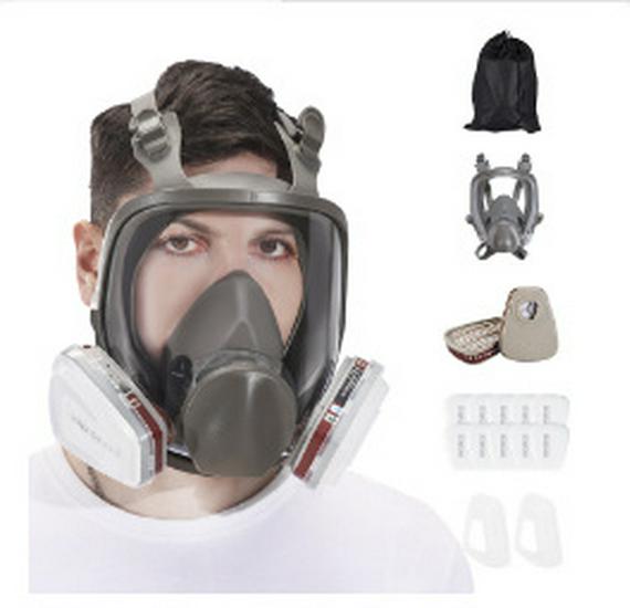Masque à gaz intégral anti-buée pour peinture par pulvérisation et protection contre la poussière 6800