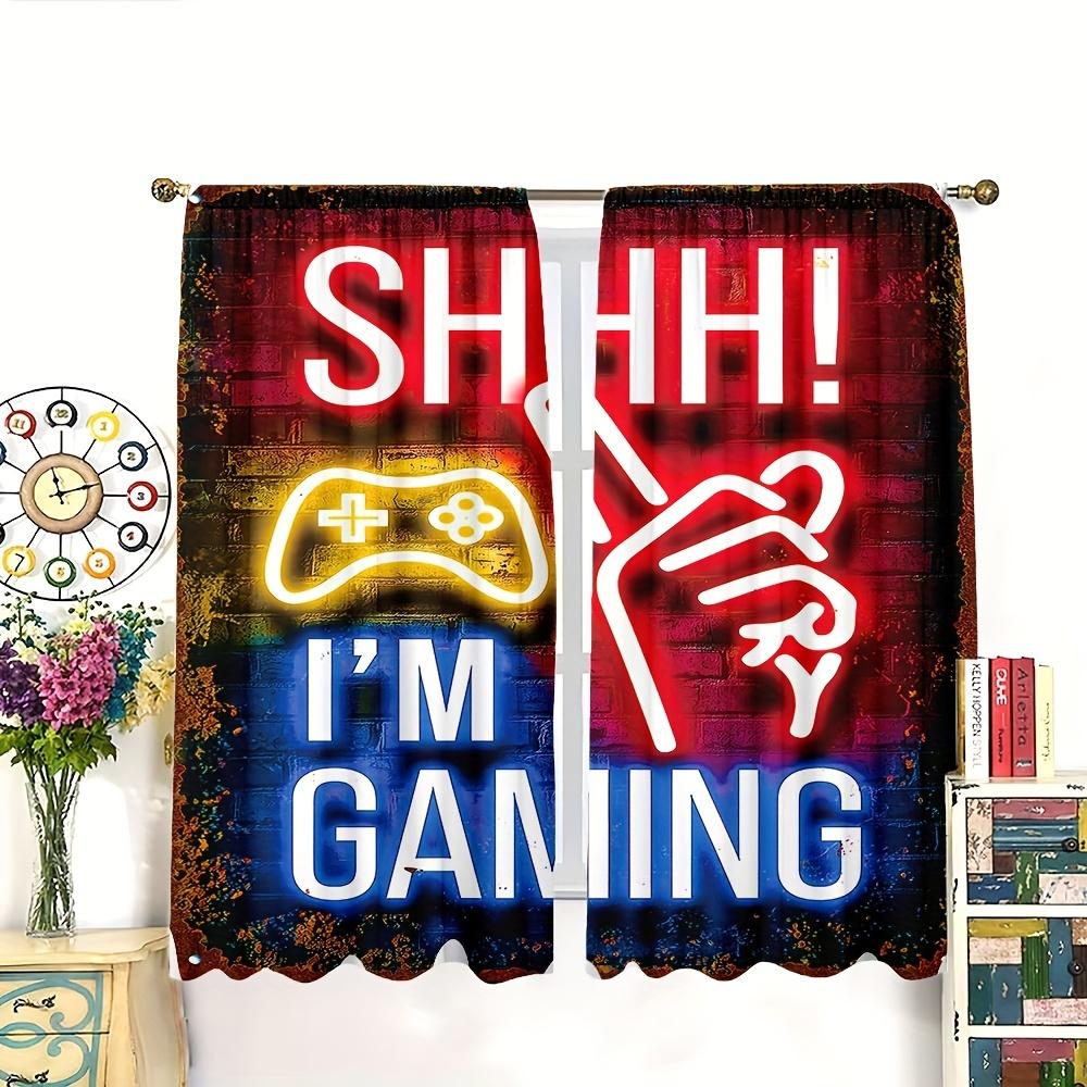 Luxury Game Player Printing Handle Gamepad Boy Kid's Window Curtains Blinds for Living Room Bedroom Kitchen Door Home Decor 2Pcs