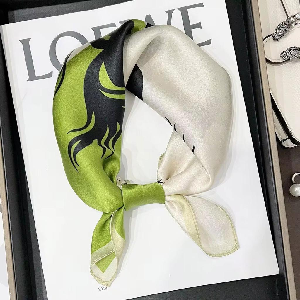 New 100% Natural Real Silk Scarf Fashion Lady Foulard Female Bandana Scarves  Women Hijab Shawl Wraps Square Neckerchief