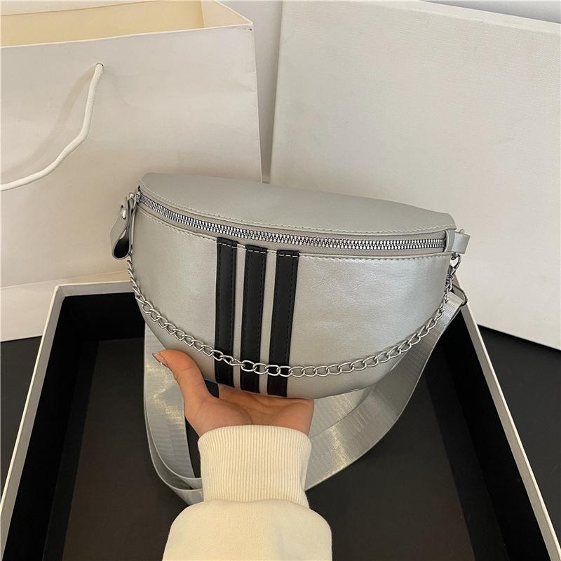 Сумка на грудь Oblique Straddle Bag для женщин Весна и лето Новая корейская версия Повседневная контрастная спортивная поясная сумка Модная фактурная сумка через плечо 1616₽