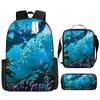 Supply Horizon Trend Backpack Sports Backpack Primary And Secondary School Students Large Capacity Animation School Bag Set