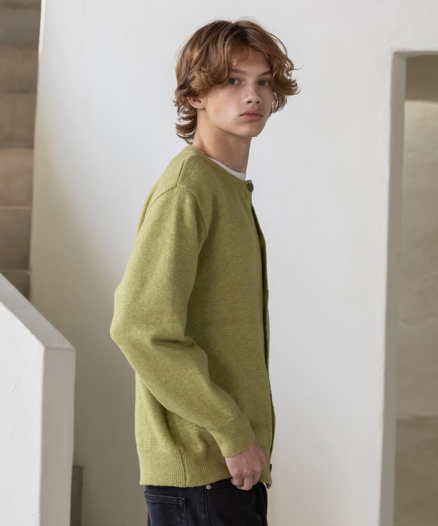 Decoroso Comfort Round Neck Cardigan [Green]