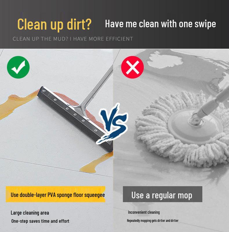 Silikonová stěrka na podlahu a sklo pro čištění koupelny a domácnosti