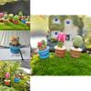 Delightful Mini Cactus Resin Ornament For Charming Fairy Garden Decor Craft