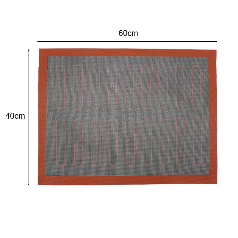 40x60cm Silicone Double Sided Printing Baking Mat Non Stick Pastry Oven Cake Baking Perforated Sheet Liner Pastry Mat