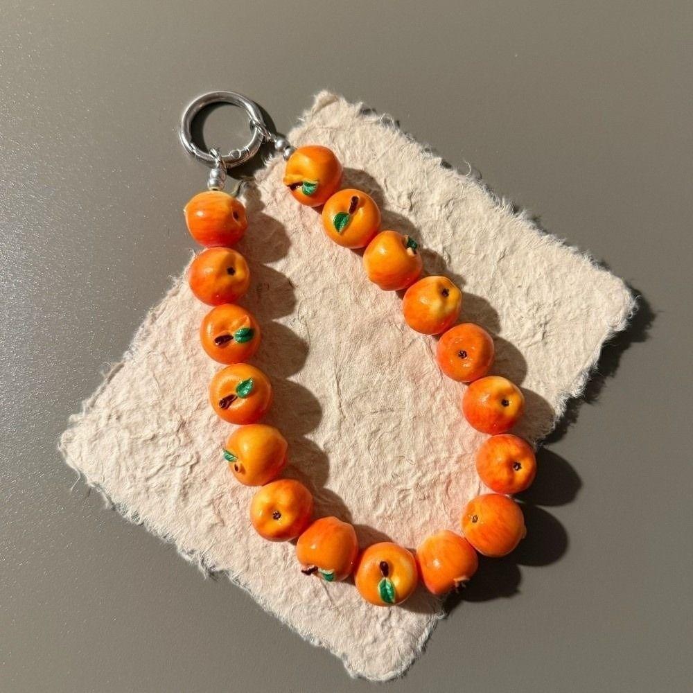 Blueberry Bag Charm Strawberry Mobile Phone Chain Fashion Fruit Beads Keychain Backpack Hanging