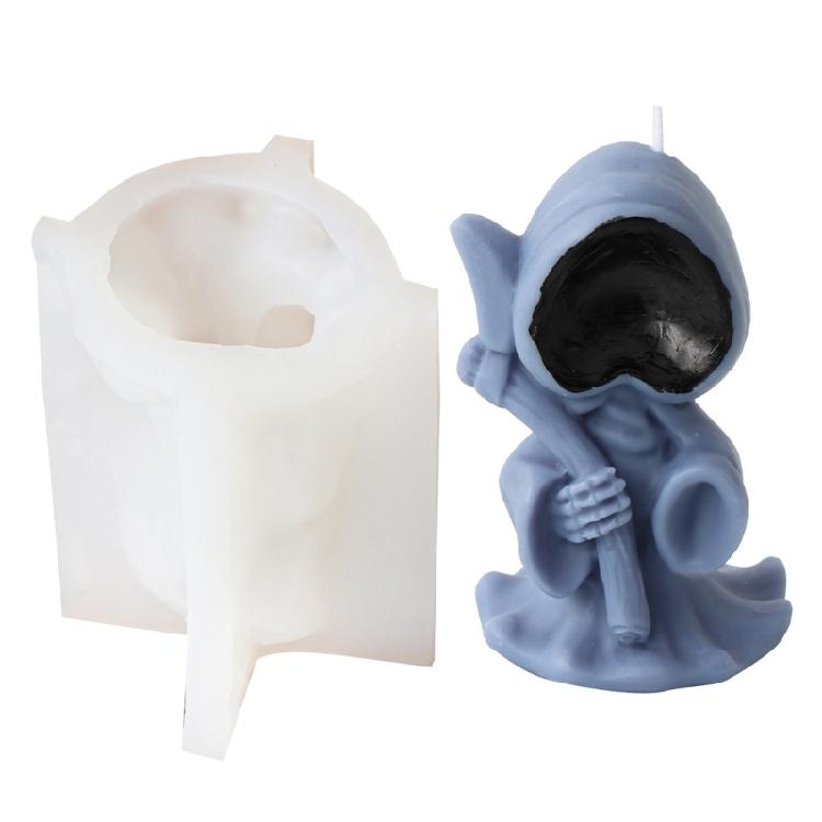 Candle Moulds Hand-Making Soap Molds Death Shape Clay Mould Silicone Crafting Moulds Suitable for Hand-Making Project