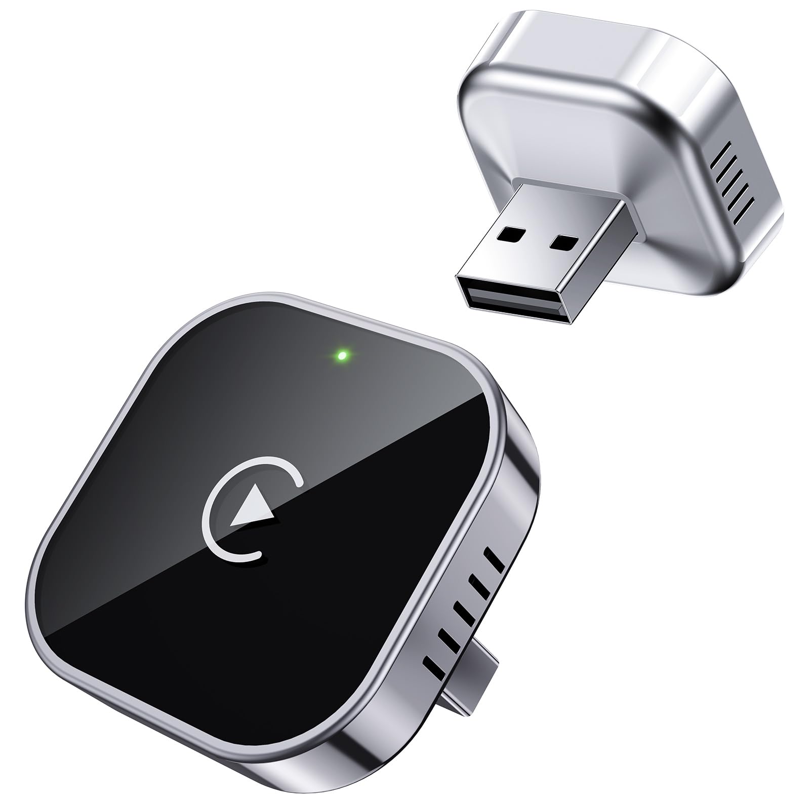 

Беспроводной адаптер Обновление проводного до беспроводного USB-дизайн для автомобилей со встроенным проводным подключением Plug and Play Простота использования Быстрый стабильный One Size серебряный