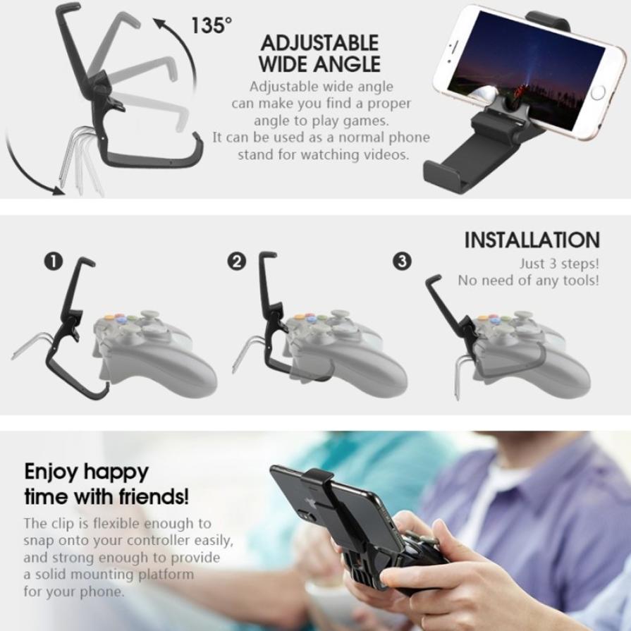 Universal Mobile Phone Mount Bracket Gamepad Controller Clip Stand Holder For Xbox One Handle Game Controller Accessories