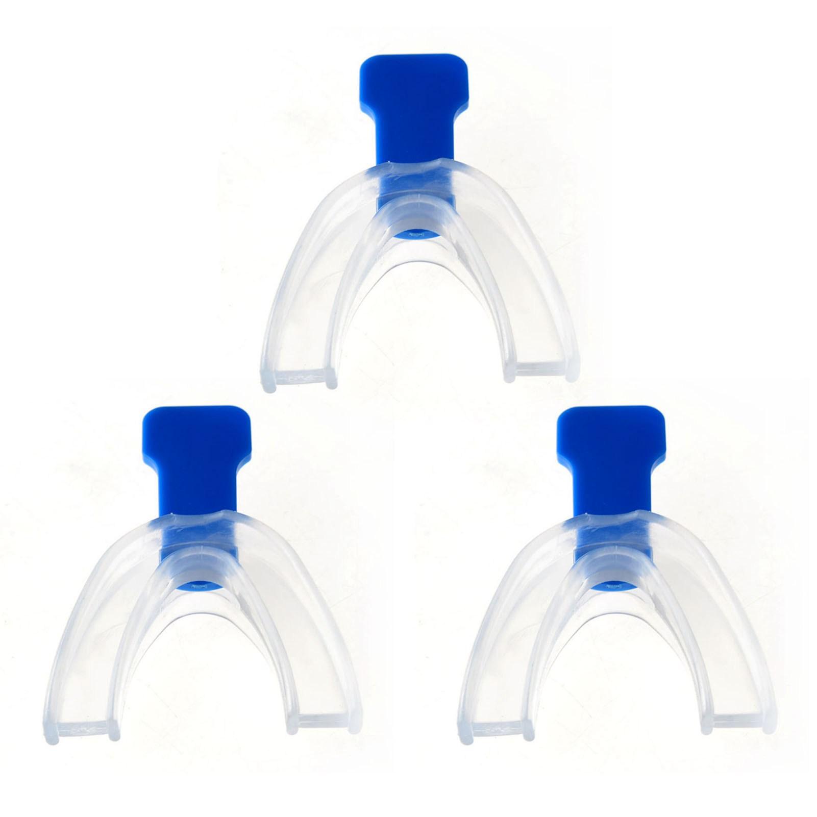 

3шт. силиконовый мундштук от храпа, предотвращает скрежетание зубами, здоровый сон, с синей пластиковой коробкой