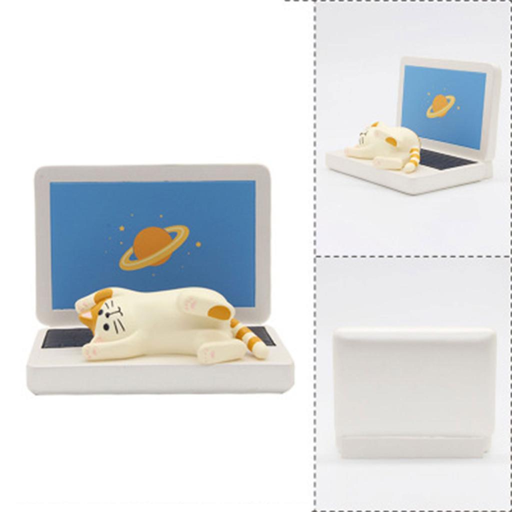 Cute Toast Bread Cats Phone Stand Desk Resins Figurine Ornament Smartphones Tablets Holder for Home or Office Decors