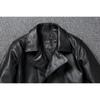 Chinese Size Long Men Leather Coat Genuine Soft Cow Leather Classic Double Breasted Turn Down Collar Leather Jackets For Men Clothing Autumn