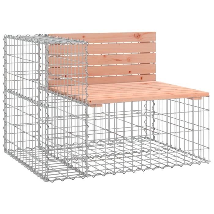 VidaXL Banc jardin design gabion 287x71x65,5 cm bois massif de douglas 3196252