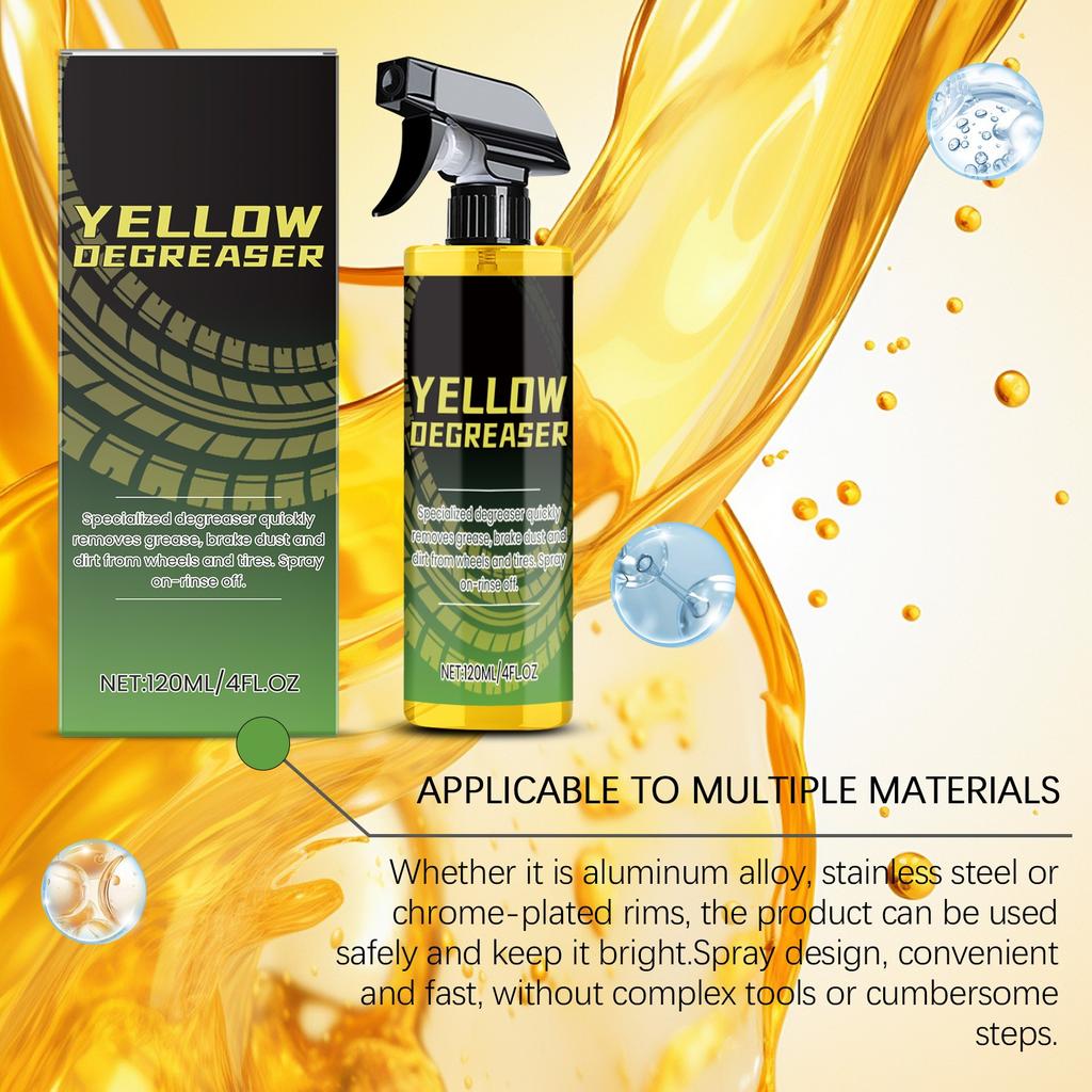 Car Wheel Cleaner, Car Wheel Hub Yellowing Cleaning Stains Wheel Removal 120ml