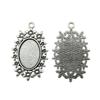 Oval Bezel Pendant Setting With Bail Fit 18x25mm Cabochon Blank Bases Tray