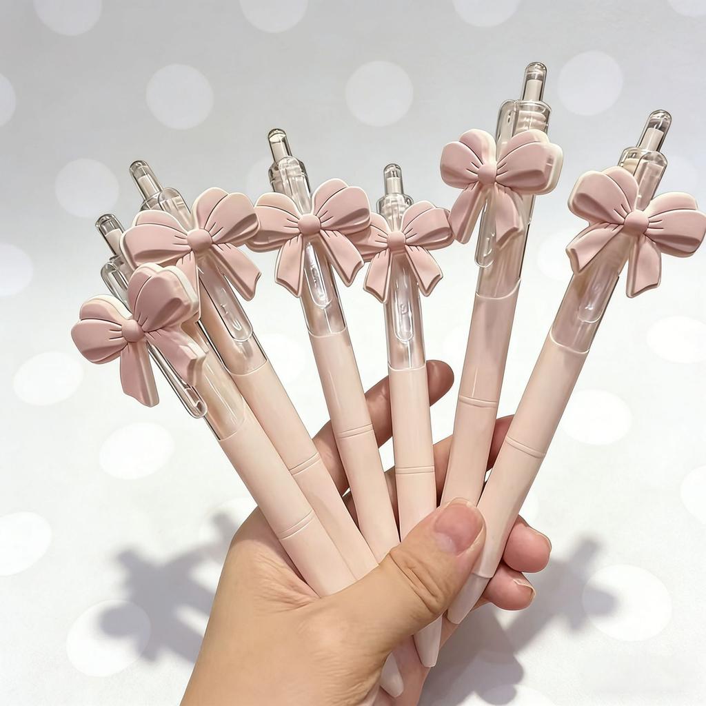 10pcs Pink Bowknot Party Ballpoint Pens,Click Gel Pen,Suitable for Various Occasions Including Birthdays,Weddings,Graduations