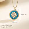Nidin Vintage Flower Design Round Pendant For Women Light Luxury Zircon Inlaid Lucky Choker Necklace Fashion Jewelry Fine Gifts