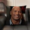 The RRock DDwayne Cushion Cover Natural Linen Organic Fabric DoubleSided Printing Sofa Home Decor Gift Pillow Case