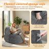 Übergroßer Sitzsack für Erwachsene, Riesiges Bodensofa aus Memory-Schaum, Großes Faulsofa