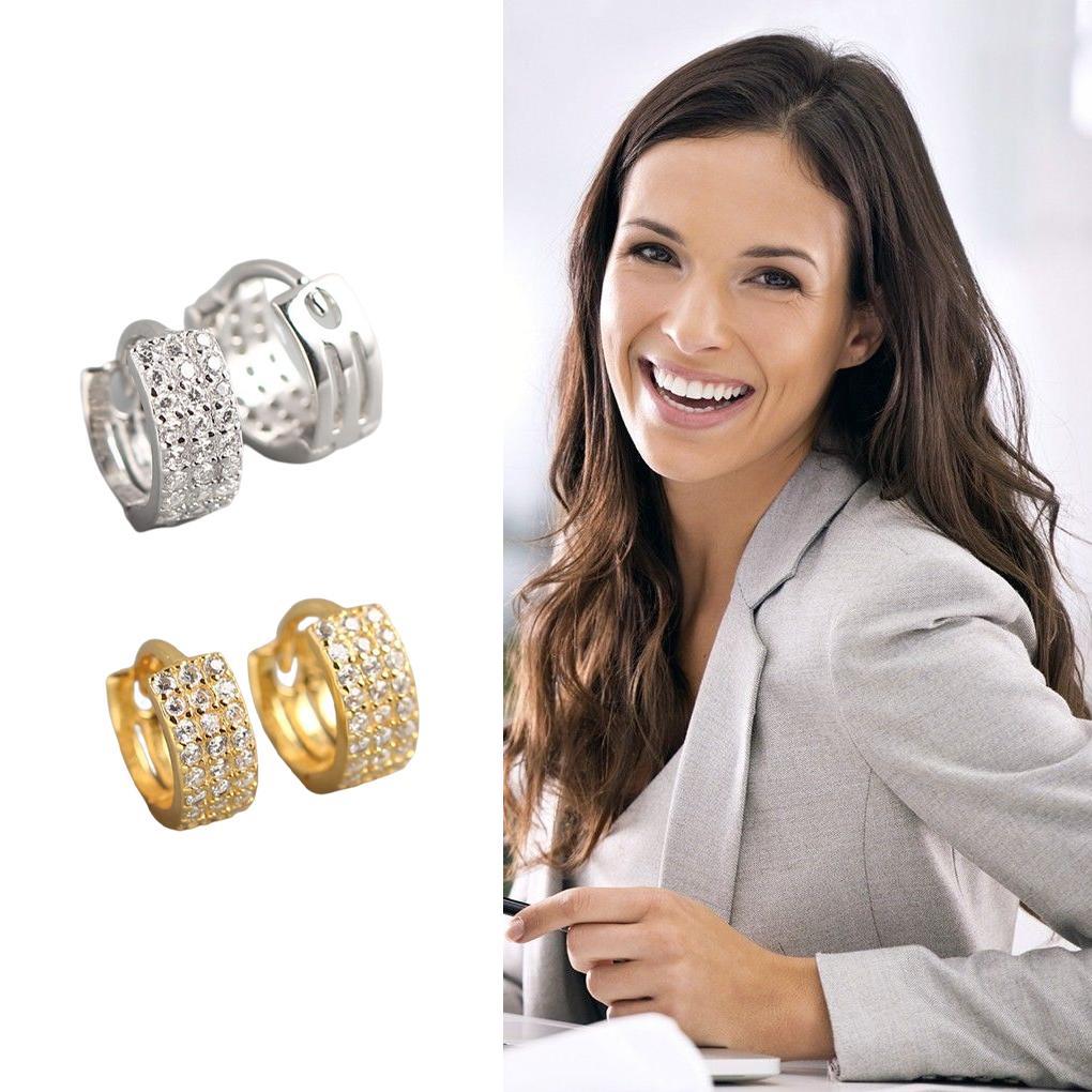 1 Paar Sterling Silber Ohrringe Mode Klein Breit Ohrring Damen Ohrring Charmantes Schmuckstück Damen Kleidung Accessoires Party