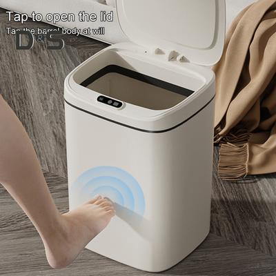 12/14/16L Smart Trash Can with Lid Automatic Sensor Battery Operated Living Room Kitchen Bathroom Household Waste Rubbish Garbage Storage Bin