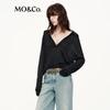 MO&Co. Women's Fall 2025 Rhinestone Loose Straight Jeans