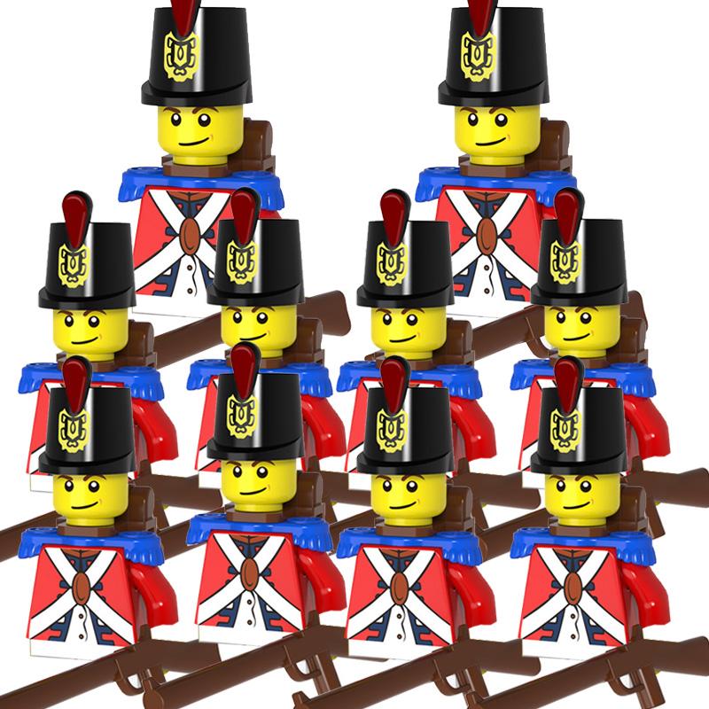Napoleon Wars Military Figures Army Soliders Weaponry Suit Small Particles Building Blocks Childrens DIY Toys Boys Gifts