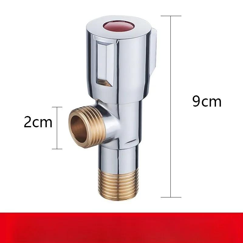 Quick Open Faucet Valve for Bathroom Kitchen Toilet Sink 1/2 Copper Angle Stop Valve Hot and Cold Water Stop Valve High Quality