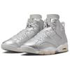 PSG x Jordan Air Jordan 6 Abrasion Resistant High top Vintage Basketball Shoes Men's Silver IQ5135-001