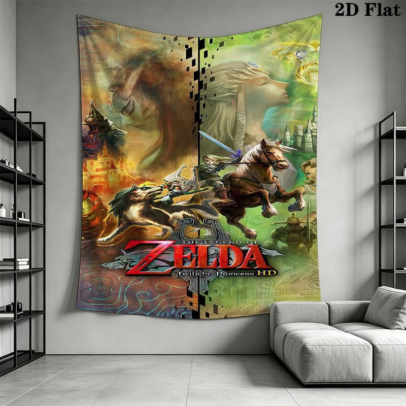 Legend Zelda 25Th Anniversary Tapestry Background Cloth Wallmounted Wall Covering Decoration Work Of Art Background Cloth