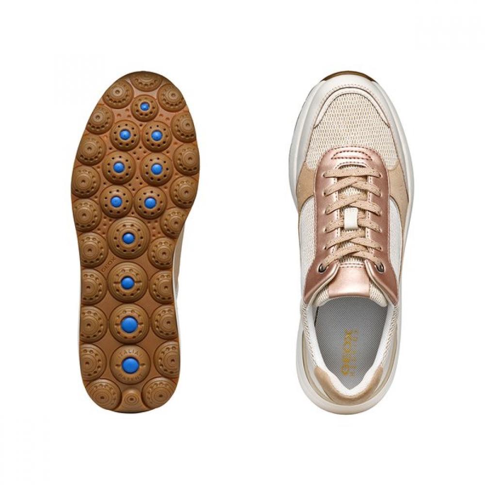 Geox Ec13 Wide Women Sneakers   Pink White