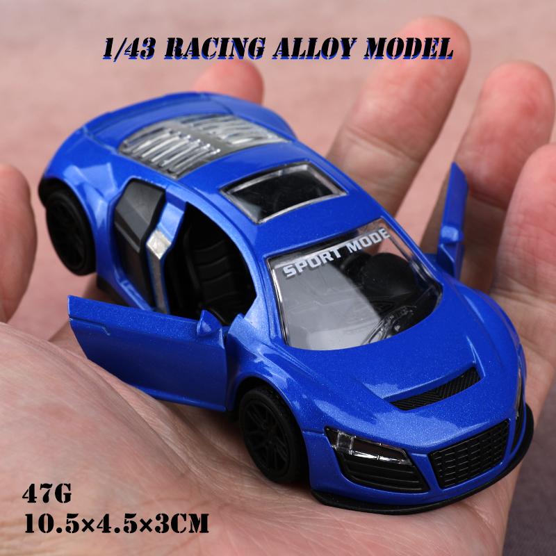 (Ensaché)1:43 R8 Voiture de Course, Voiture Modèle en Alliage, Véhicule Simulé, Voiture en Alliage pour Enfants, Modèle Jouet pour Garçon, Ornements de Voiture