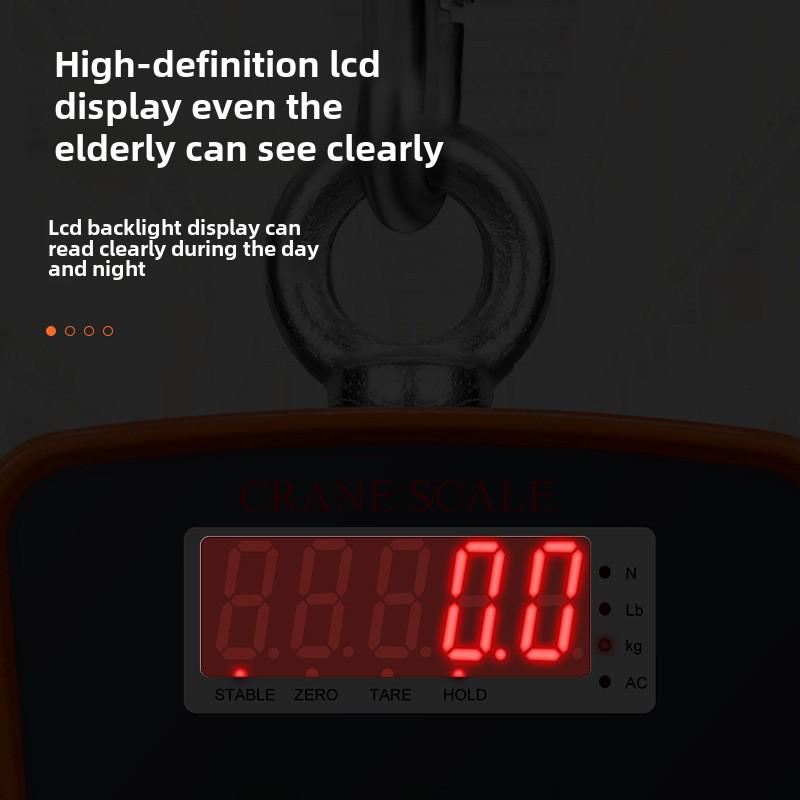 Electronic Hook Scale 500kg LED Mini Crane Scale 1t Hanging Scale