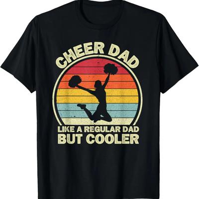 Cheer Dad For Men Funny Cheerleading Cheerleader Dad Cheer T-Shirt