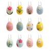 Set Of 3 Felted Foam Easters Eggs for Festival Home Decoration Hanging Ornament 6XDE