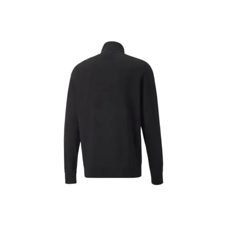 Puma Jaqueta de Tricô com Zíper Série T7 FW22 Com Logo Bordado Jaquetas Masculinas Preto 537692-01