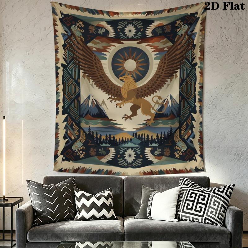 Tribalism animal Wall Tapestry Aesthetic Wall Hanging Printed Fabric Blanket Decorative Tapestries for Bedroom Living Room Home Decor