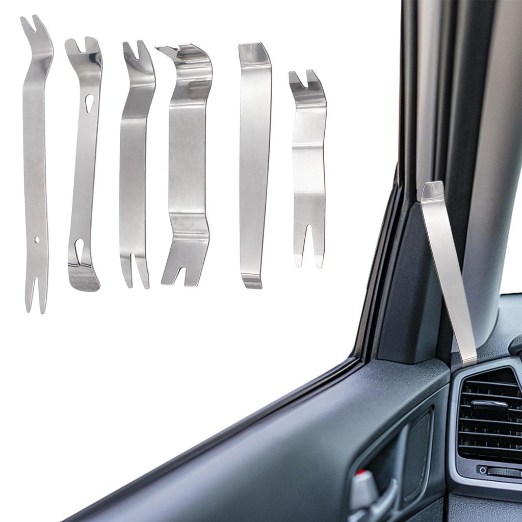 Car Audio Disassembly Tool Portable Stainless Steel Auto Trim Remover Kit Panel Door Clip Panel Trim Dash Audio Removal Installe