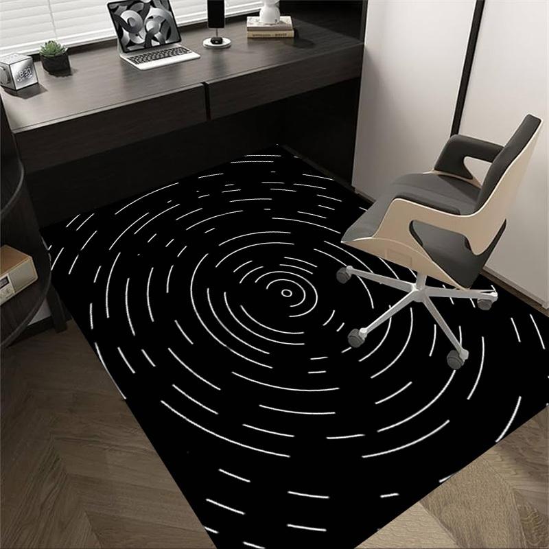 

1PC Circles Lines Anti-slip carpet, suitable for Office, bedroomand playrooms. It can also be used as a sofa footrest cover-W29 60cm by 90cm