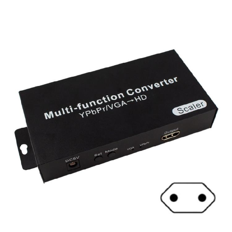 

High Performances YPbPr VGA Scart to HDTV Port 1.3 Component Converter Multiple Resolution Output Work with DC5V