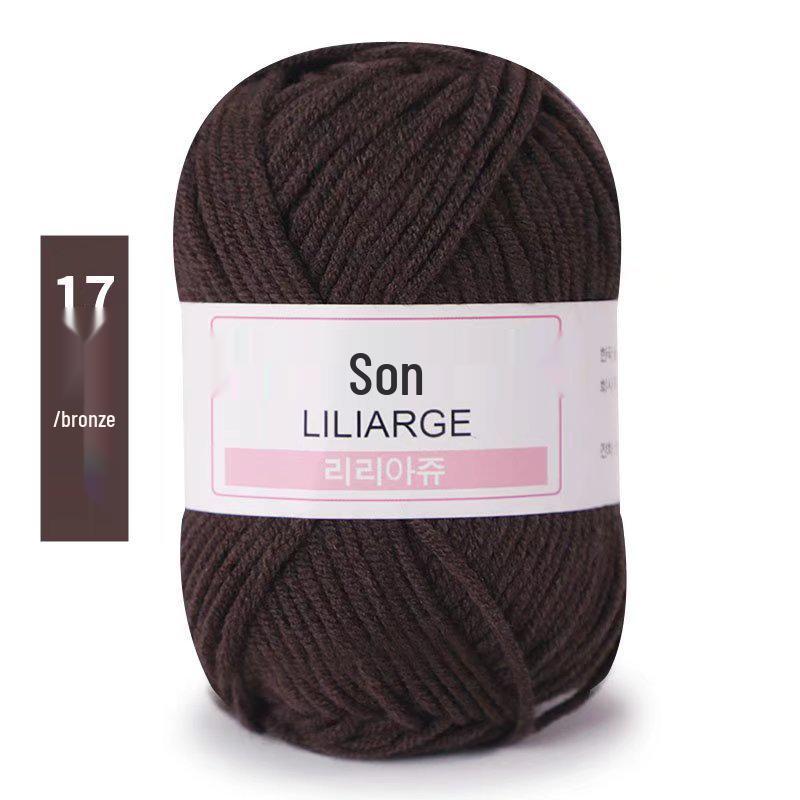 4-Strand Milk Cotton Yarn: DIY Yarn Ball for Medium Thickness Knitting Projects - Perfect for Dolls, Cushions, Blankets, and Baby Items