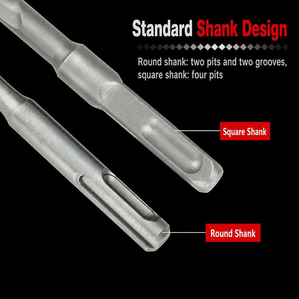1Pcs Square Shank SDS Plus Masonry Drill Bit  For Concrete Brick Cement Wall