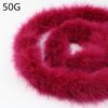 DIY 2 Meter/pcs Fluffy Turkey Marabou Feather Boa 50g Thickness Natural Marabou Feather Trims Scarf for Clothing Decoration Shawl