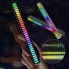 New 1pcs PickUp LED Bar Voice Controlled Light Rechargeable Atmosphere Car Magnetic Rhythm Music Light Q8V2
