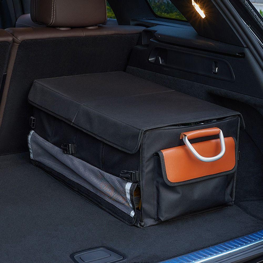 Collapsible Car Storage Box Lid Trunk Storage Bag Reusable Car Cargo Container  Car Accessories