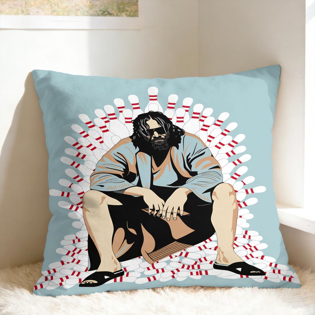The Dude Big Lebowski Pillow Cover Soft Cushion Cover Retro Trendy Pillow Case For Office Car Home Decor