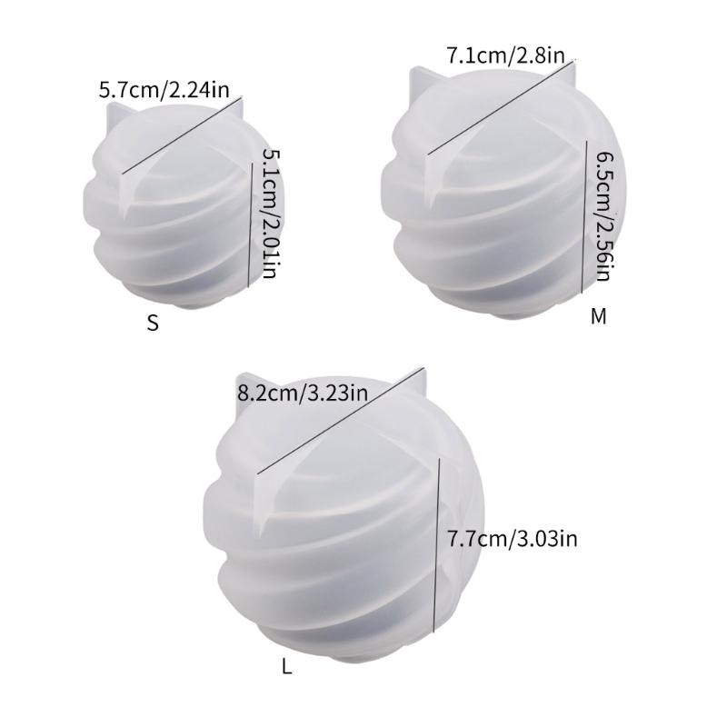 Rotating Planet Silicone Candle Mold 3D Round Carving Ball Resin Plaster Soap Molds DIY Creative Gypsum Clay Mold Craft