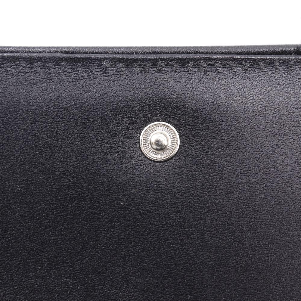 COACH logo Bi-Fold Wallet Gamaguchi black Calfskin Women Used