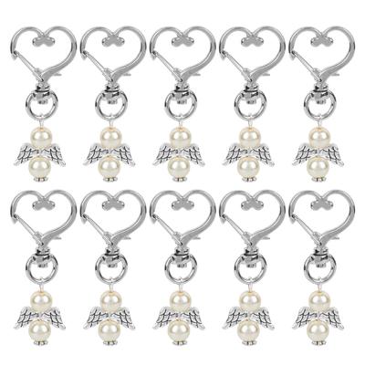 10pcs Keychain Key Ring HeartShaped Buckle Keyring Charm Pendant Gift Bag Decor Party Wedding